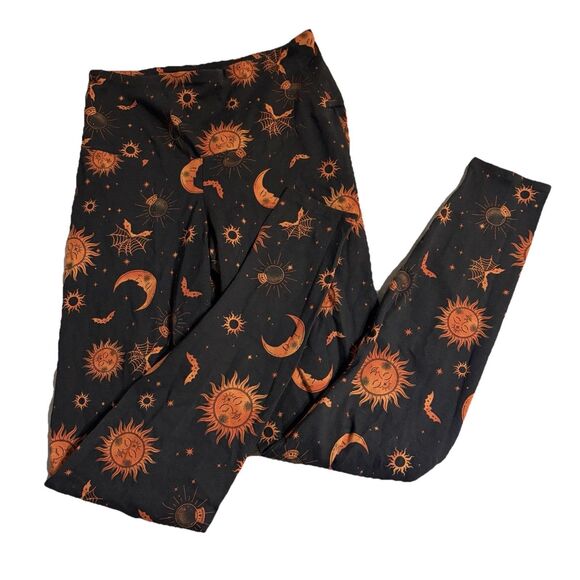 No Boundaries Pants - No Boundaries Ankle Leggings X-SMALL (0-2) Halloween Orange Sun Print New